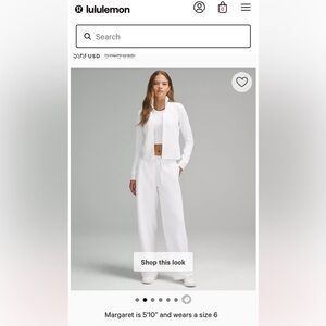 Textured High rise wide leg track pant